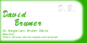david bruner business card